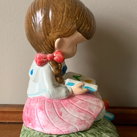 Vintage 1972 Joan Walsh Anglund Reading Kids Bookends - Picture 7 of 14